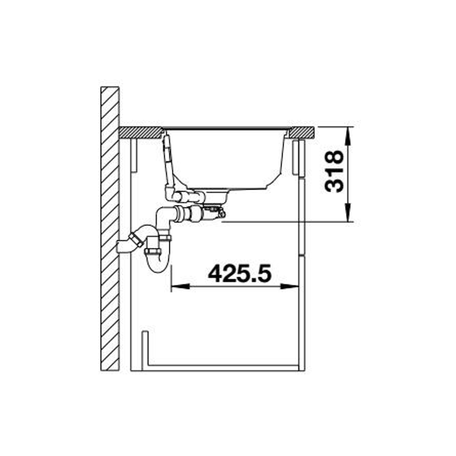 Sudoper Blanco Oovalon 700-IF InFino CapFlow bez sifona 527991