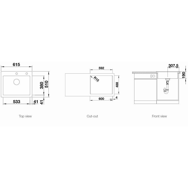 Sudoper Blanco Palona 6 keramika InFino sa dalj. 524738