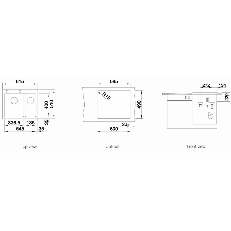 Sudoper Blanco Pleon 6 SPLIT silgranit bez dalj.