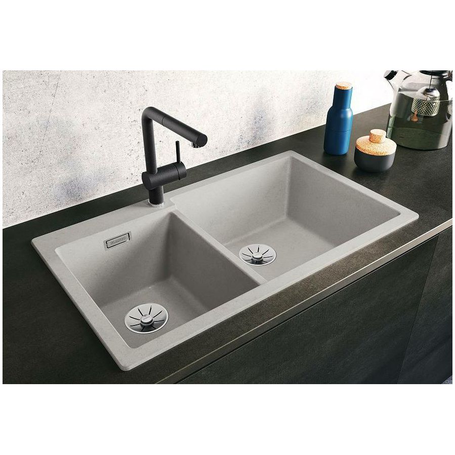 Sudoper Blanco Pleon 9 crni bazen lijevo InFino bez dalj. 527636