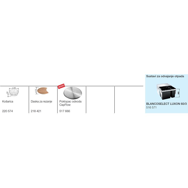 Sudoper BLANCO RONDOSET dorada četkom