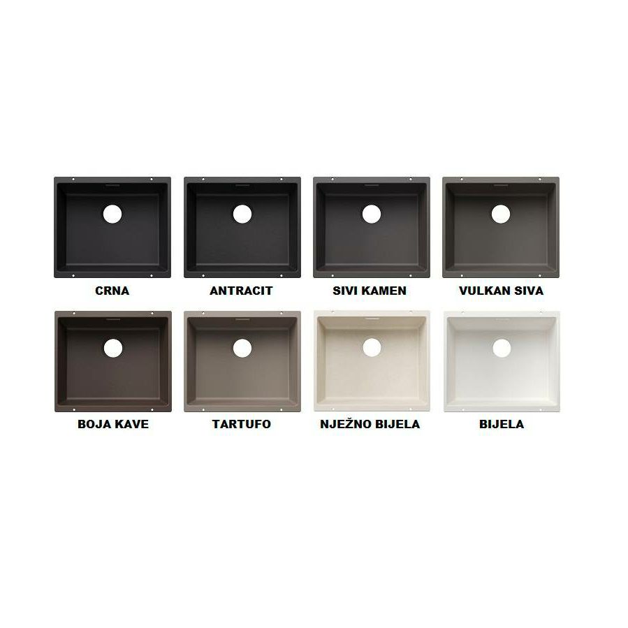 Sudoper Blanco Subline 340/160-U antracit bez InFino seta gl. bazen lij. 527821