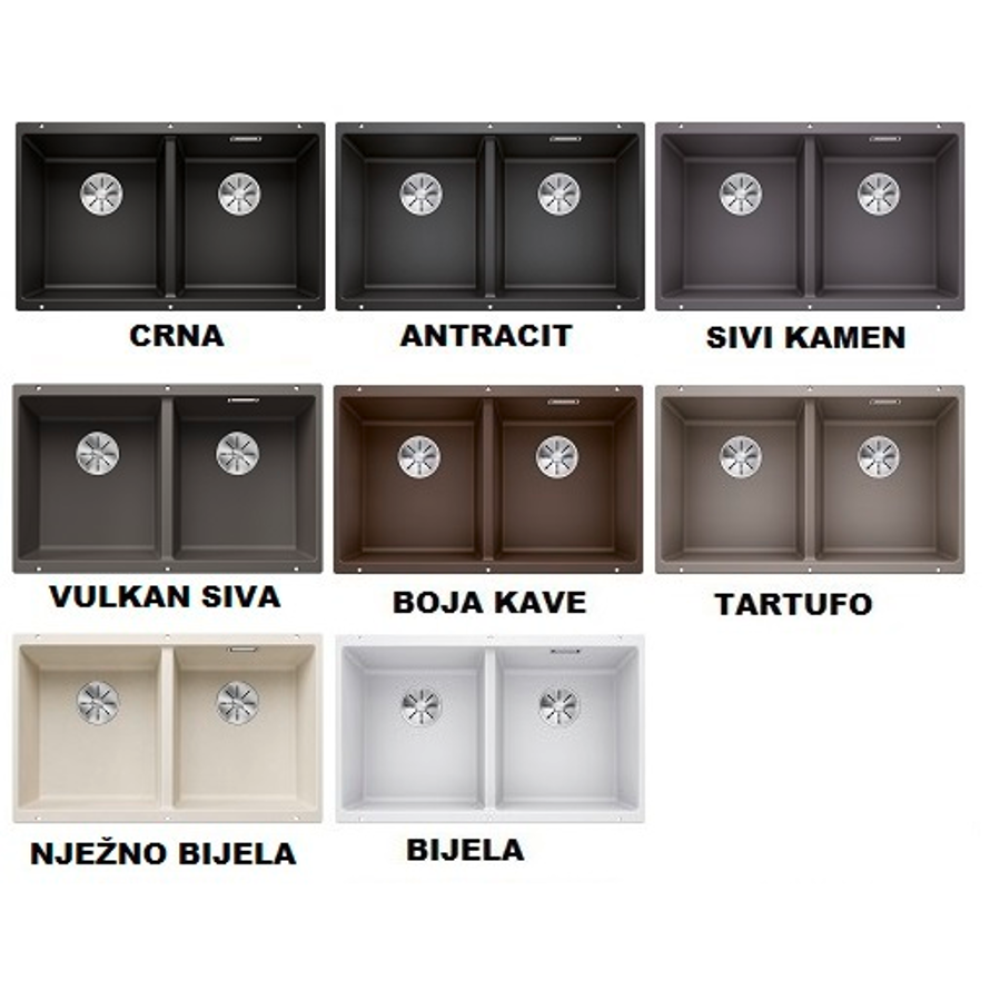 Sudoper Blanco Subline 350/350-U InFino bez dalj.