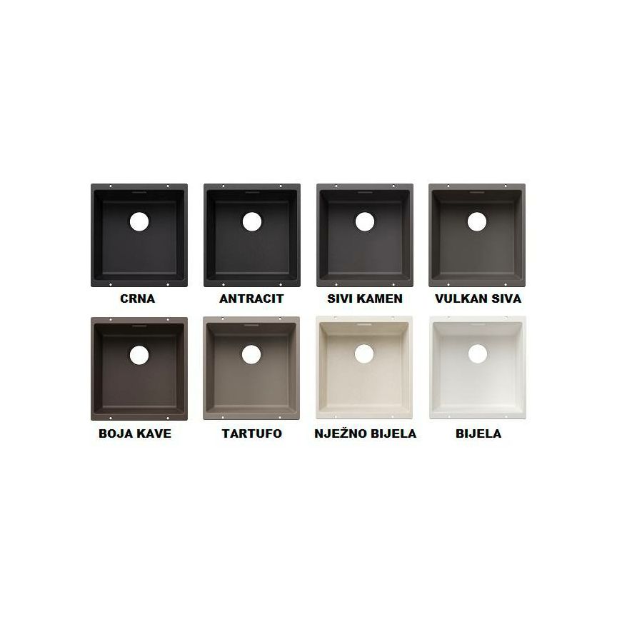 Sudoper Blanco Subline 400-U antracit bez InFino seta 527789