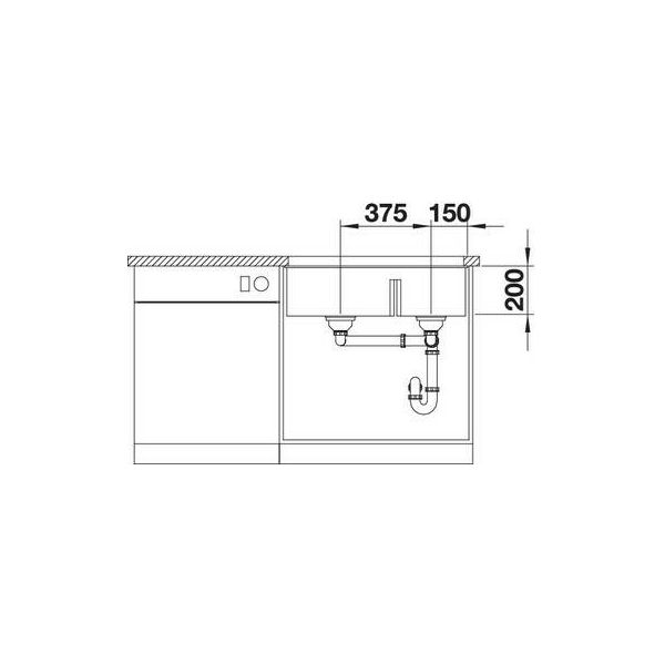 Sudoper Blanco Subline 430/270-U Silgranit InFino bez dalj.