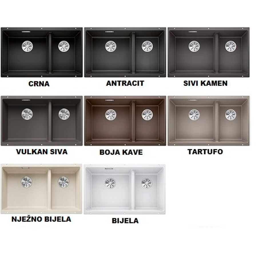 Sudoper Blanco Subline 430/270-U Silgranit InFino bez dalj.