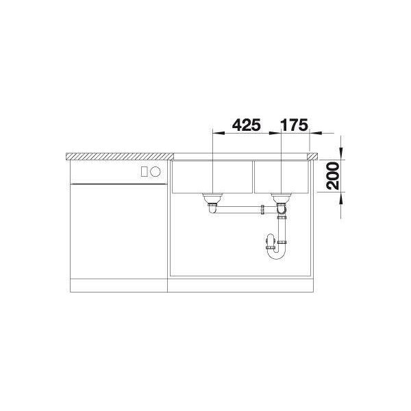 Sudoper Blanco Subline 480/320-U Silgranit bez dalj.