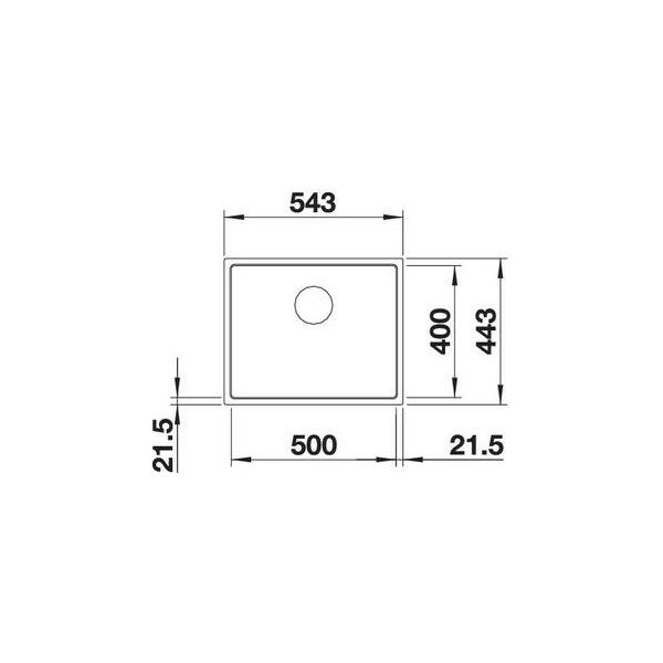 Sudoper Blanco Subline 500-IF silgranit bez dalj.
