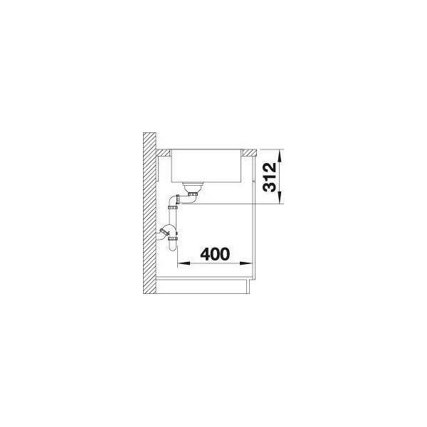 Sudoper Blanco Subline 500-IF silgranit bez dalj.