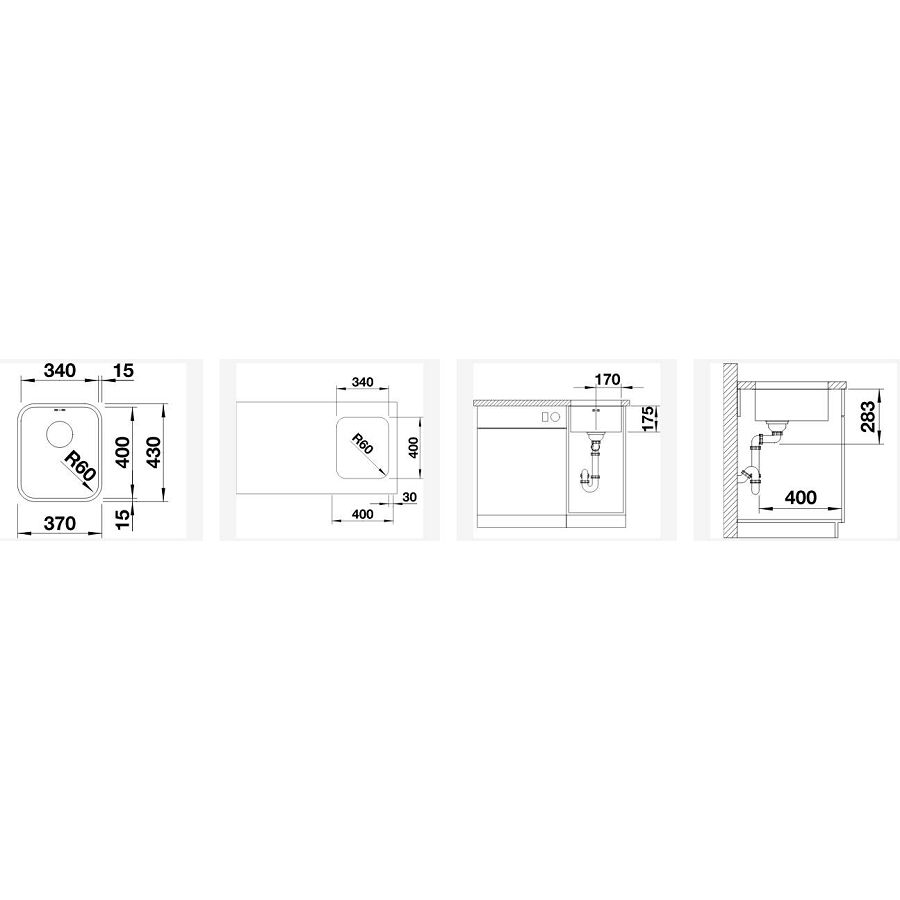 Sudoper Blanco Supra 340-U bez dalj. 518199
