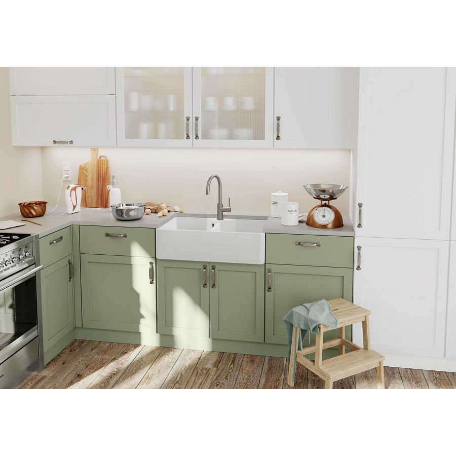 Sudoper Blanco Villae Double Farmhouse keramika bez dalj. 525164