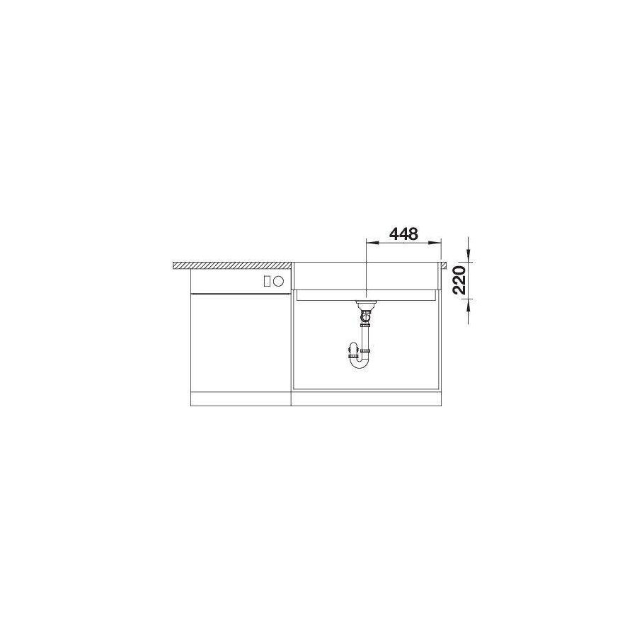 Sudoper Blanco Vintera XL 9-UF antracit InFino bez dalj. 526101