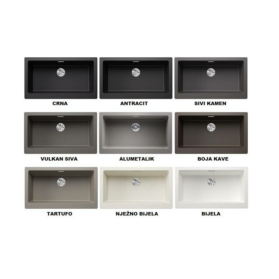 Sudoper Blanco Vintera XL 9-UF antracit InFino bez dalj. 526101