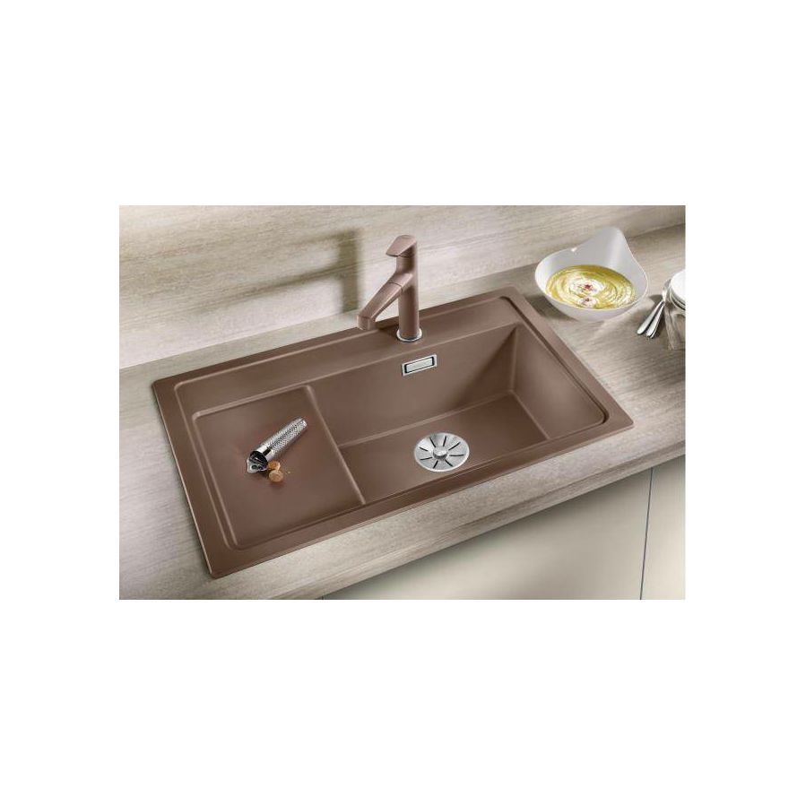 Sudoper Blanco Zenar XL 6S Compact crni InFino bazen desno s dalj. 526052