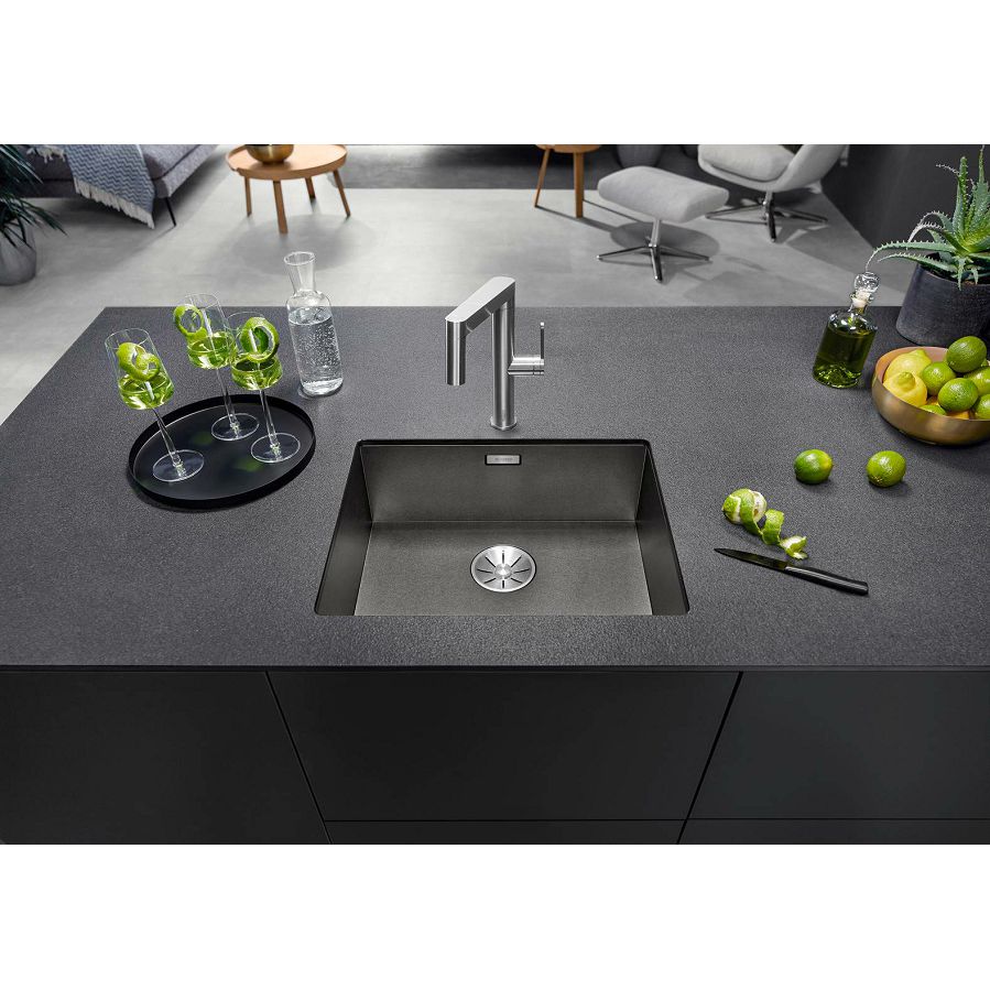 Sudoper Blanco Zerox 500-U InFino Dark Steel bez dalj. 526243