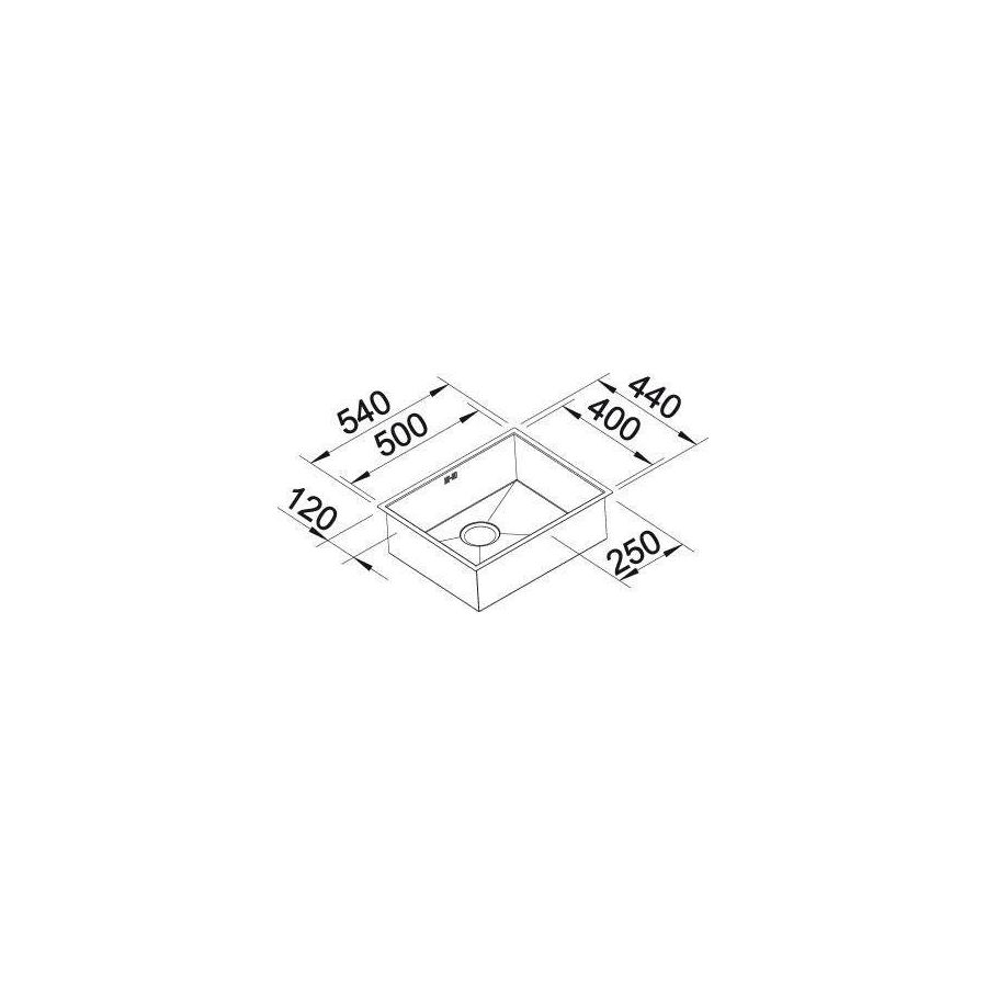 Sudoper Blanco Zerox 500-U InFino Durinox bez dalj. 521559