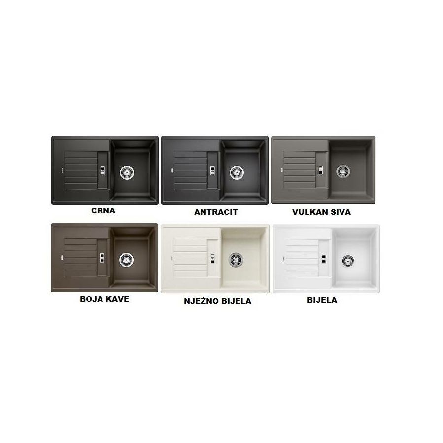 Sudoper BLANCO ZIA 45S Silgranit + daljinski