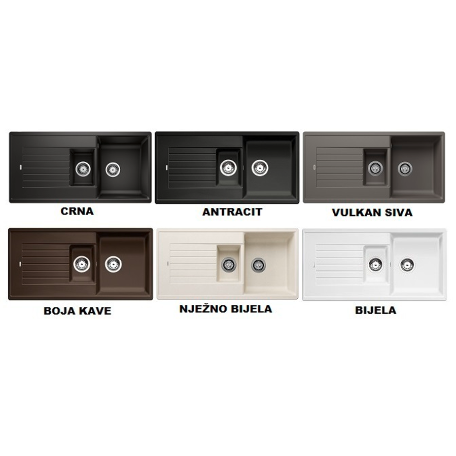 Sudoper BLANCO ZIA 6S Silgranit + daljinski