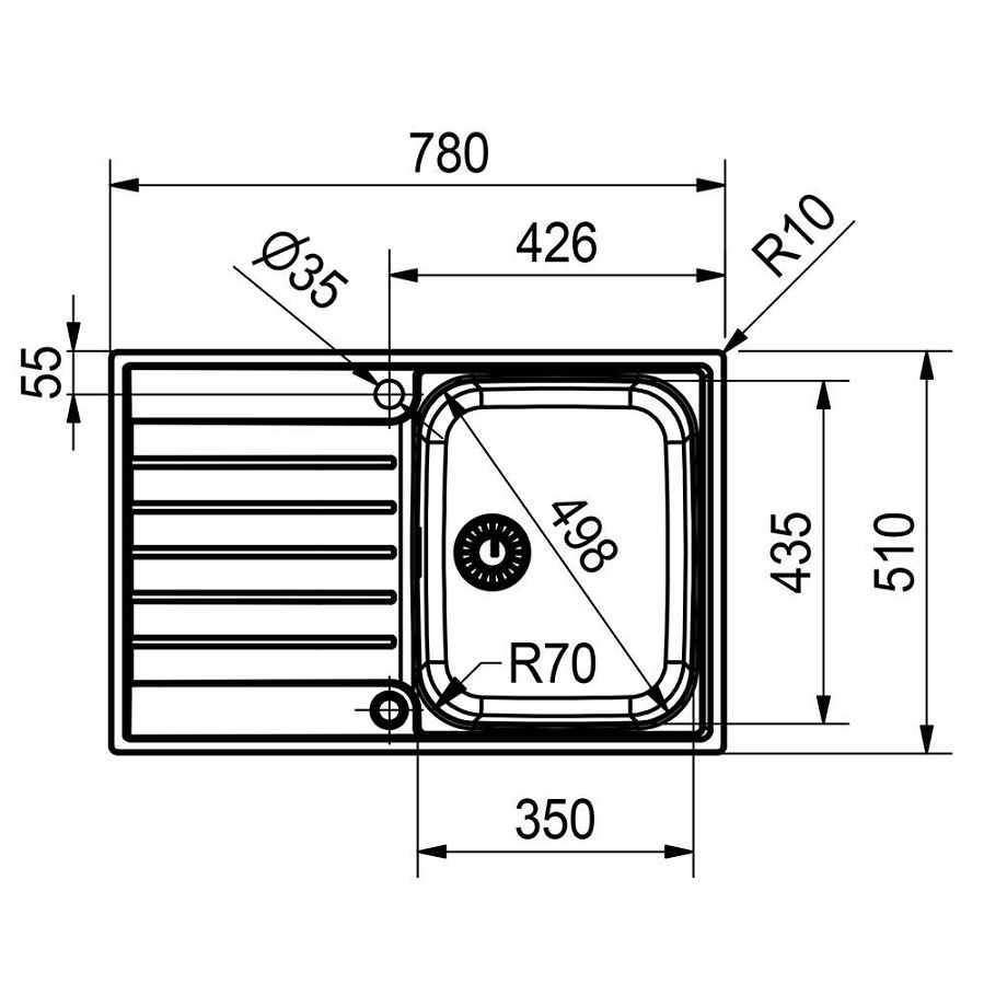 Sudoper Franke Argos AGX211-78 127.0476.541