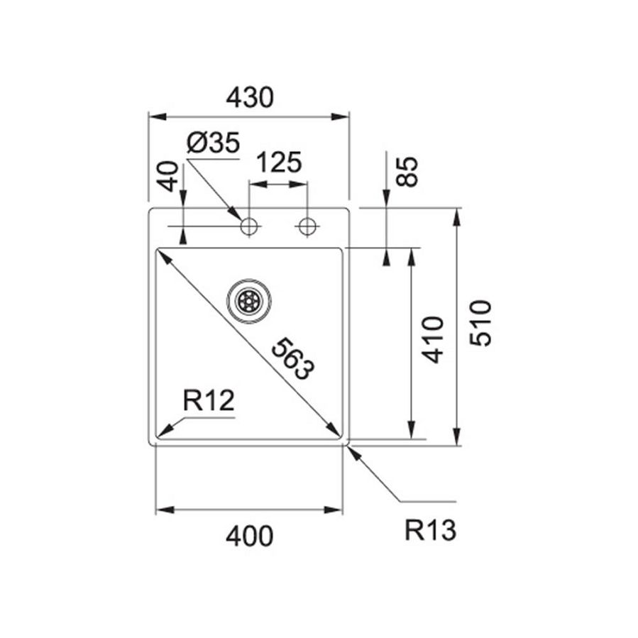 Sudoper Franke BOX BXX210-40TL 127.0369.288