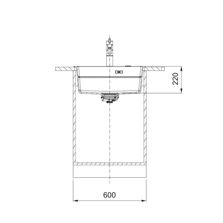 Sudoper Franke Kubus 2 PRO KNG PRO 610-53 A FTL crni 114.0751.843