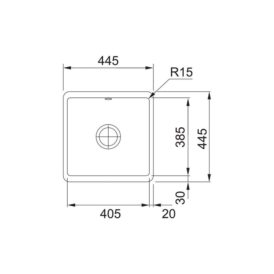 Sudoper Franke Kubus KBK 110-40 crni 126.0335.878