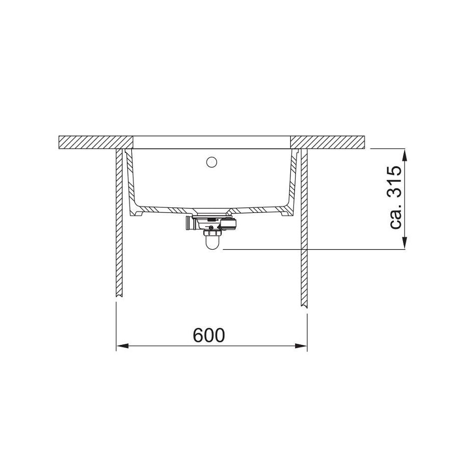 Sudoper Franke Kubus KBK 110-50 crni 126.0335.883