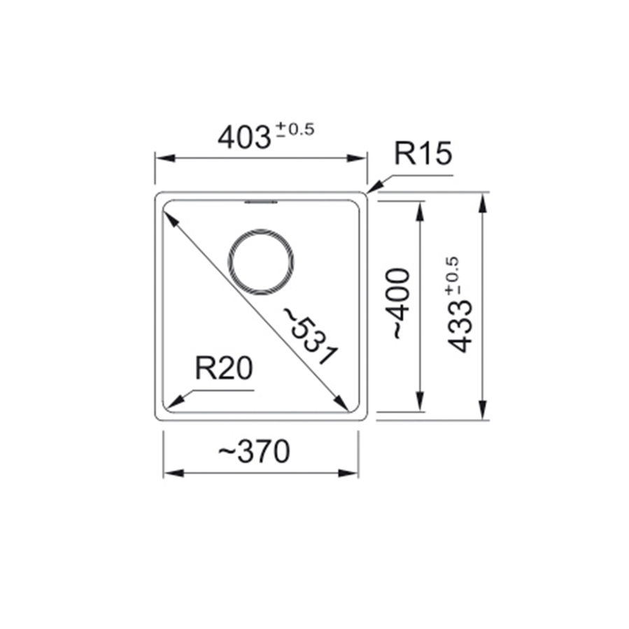 Sudoper Franke Maris 2.0 MRG 110-37 Black Collection 125.0683.231