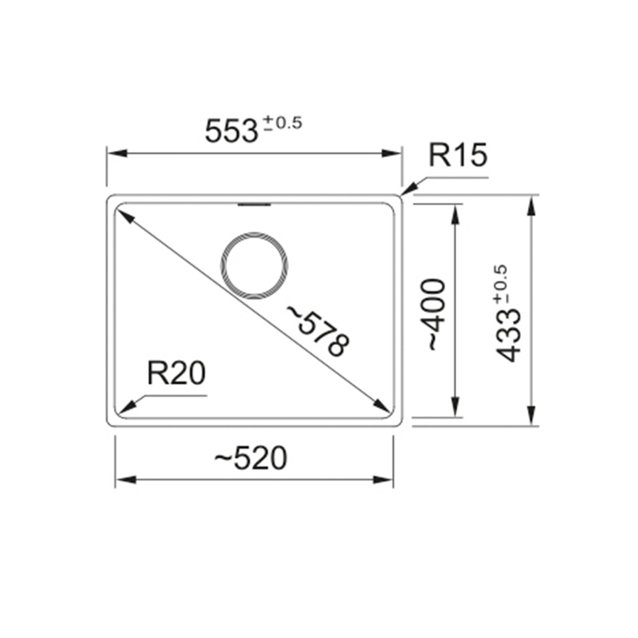 Sudoper Franke Maris 2.0 MRG 110-52 A Black Collection 125.0683.234