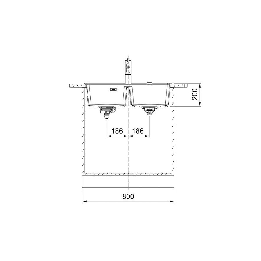 Sudoper Franke Maris 2.0 MRG 620-35-35 TL Black Collection 114.0661.674