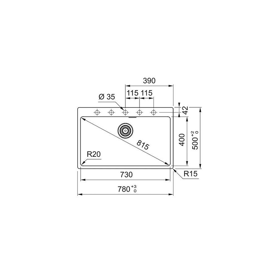 Sudoper Franke Maris MRG 610-73 FTL crni 114.0661.711