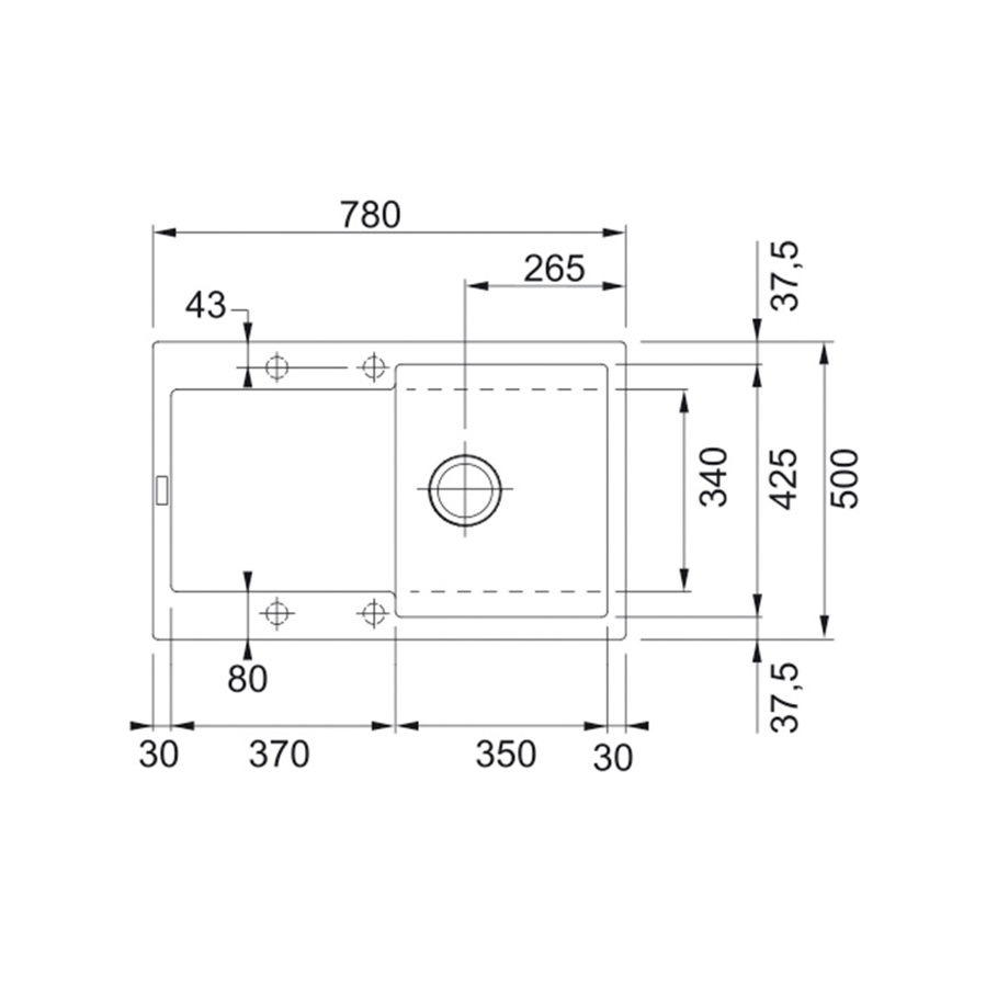 Sudoper Franke Maris MRG 611 mat crni 114.0630.781