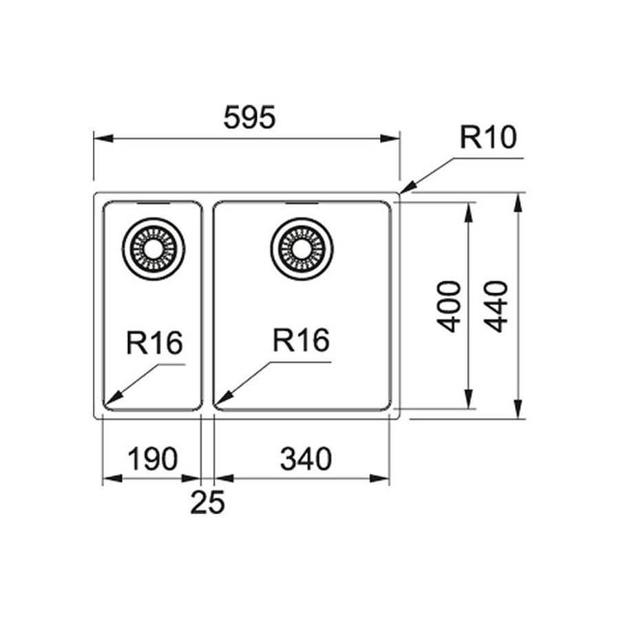 Sudoper Franke Maris MRX 160-34-19 122.0594.258