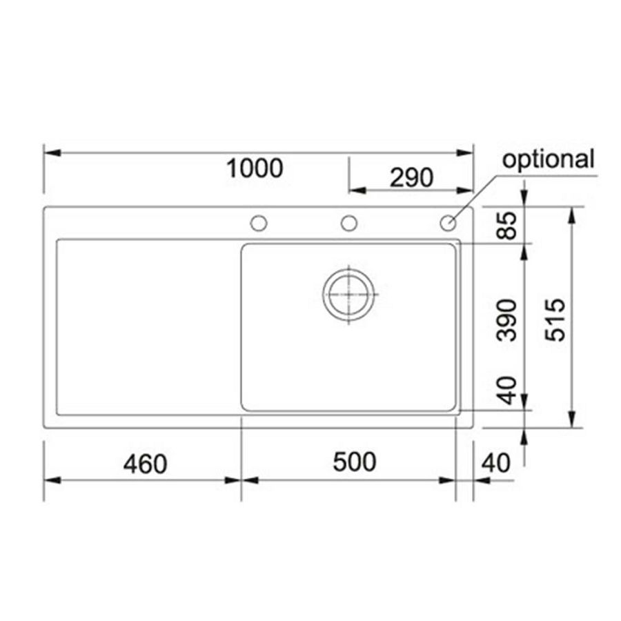 Sudoper Franke Mythos MTG 611 desno ocjeđivač