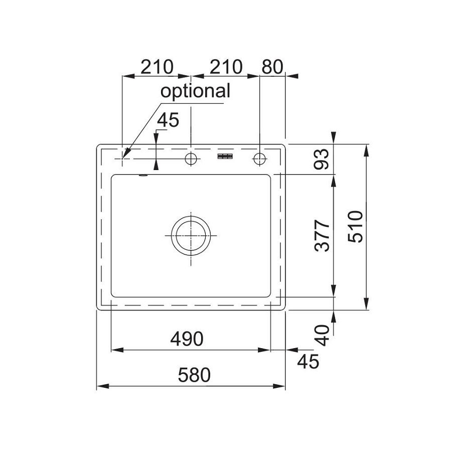 Sudoper Franke Mythos MTK 610-58 crni 124.0335.851