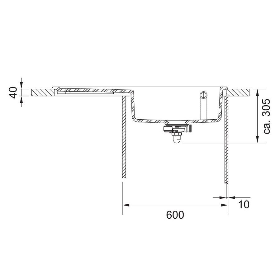Sudoper Franke Mythos MTK 611-100 desno ocjeđivač 124.0335.863