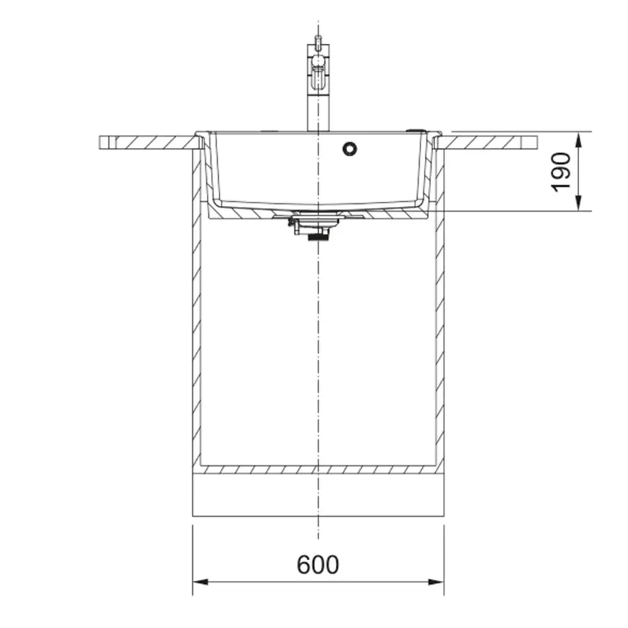 Sudoper Franke Mythos MYK 610-52 FTL crna sjajna 124.0747.109