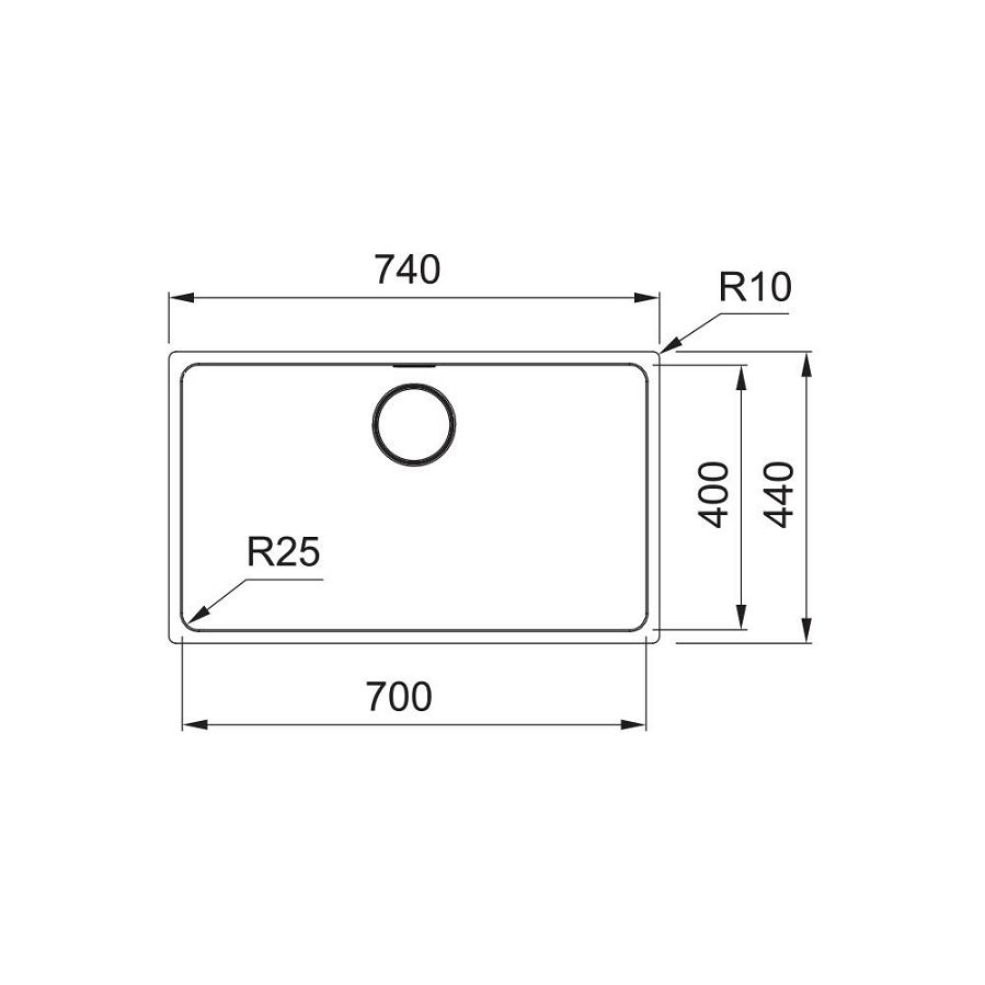 Sudoper Franke Mythos MYX 110-70 122.0625.060