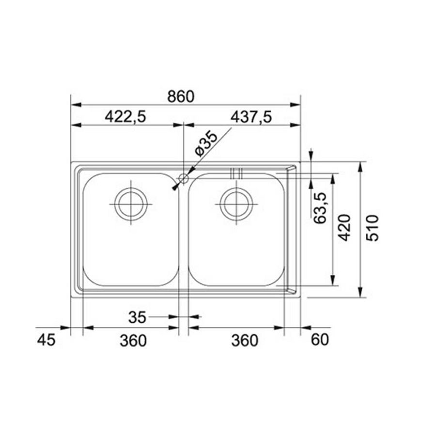 Sudoper Franke Neptune NEX 620 101.0040.733