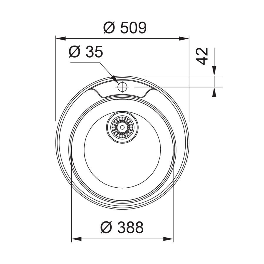 Sudoper Franke Rotondo ROX 610-39 inox 101.0714.034
