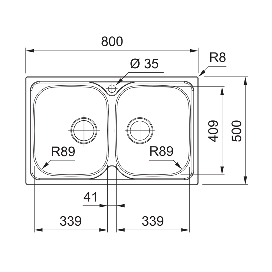 Sudoper Franke Spark SKX 620-80 inox 101.0712.131