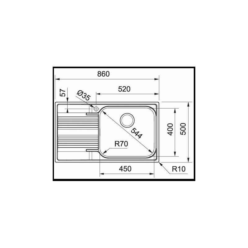 Sudoper Franke SRX 611-86 LB desni