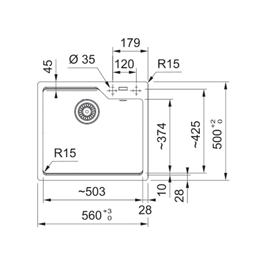 Sudoper Franke Urban 2.0 UBG 610-50 A crni 114.0682.644