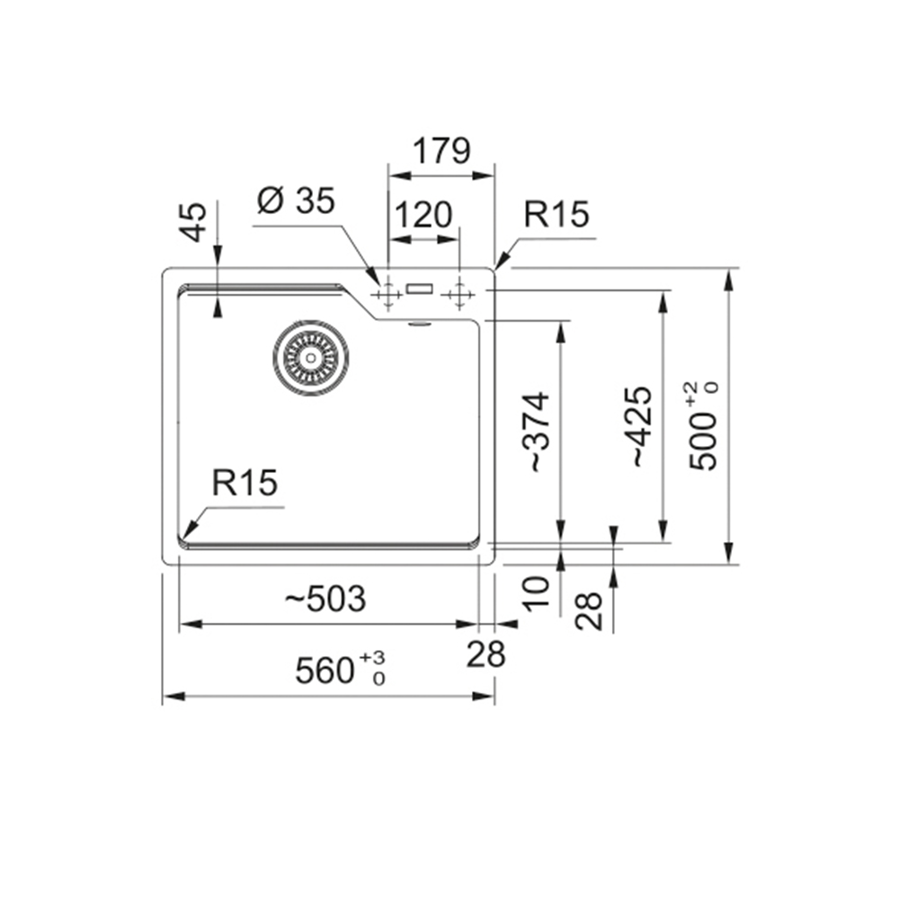 Sudoper Franke Urban 2.0 UBG 610-50 mat crni 114.0686.798