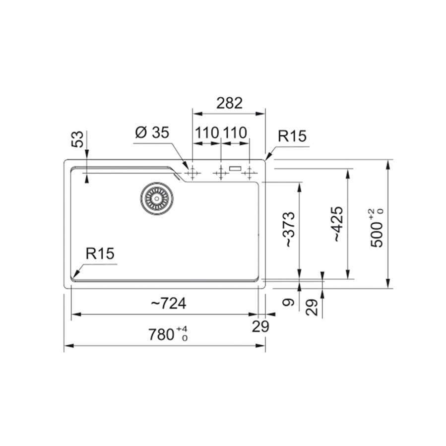 Sudoper Franke Urban 2.0 UBG 610-72 crni 114.0686.801