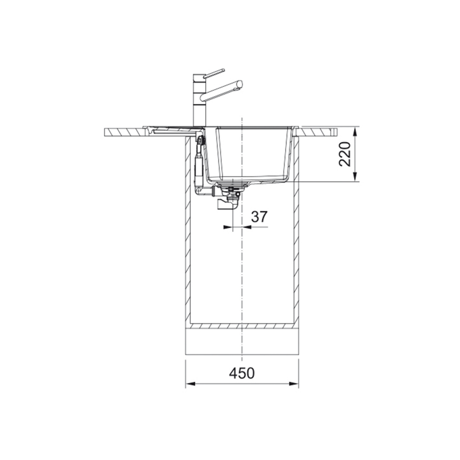 Sudoper Franke Urban 2.0 UBG 611-62 A Black Collection 114.0682.735