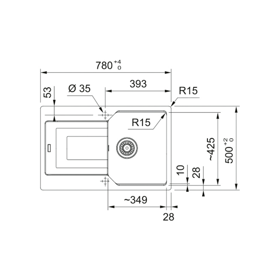 Sudoper Franke Urban 2.0 UBG 611-78 A crni 114.0682.564