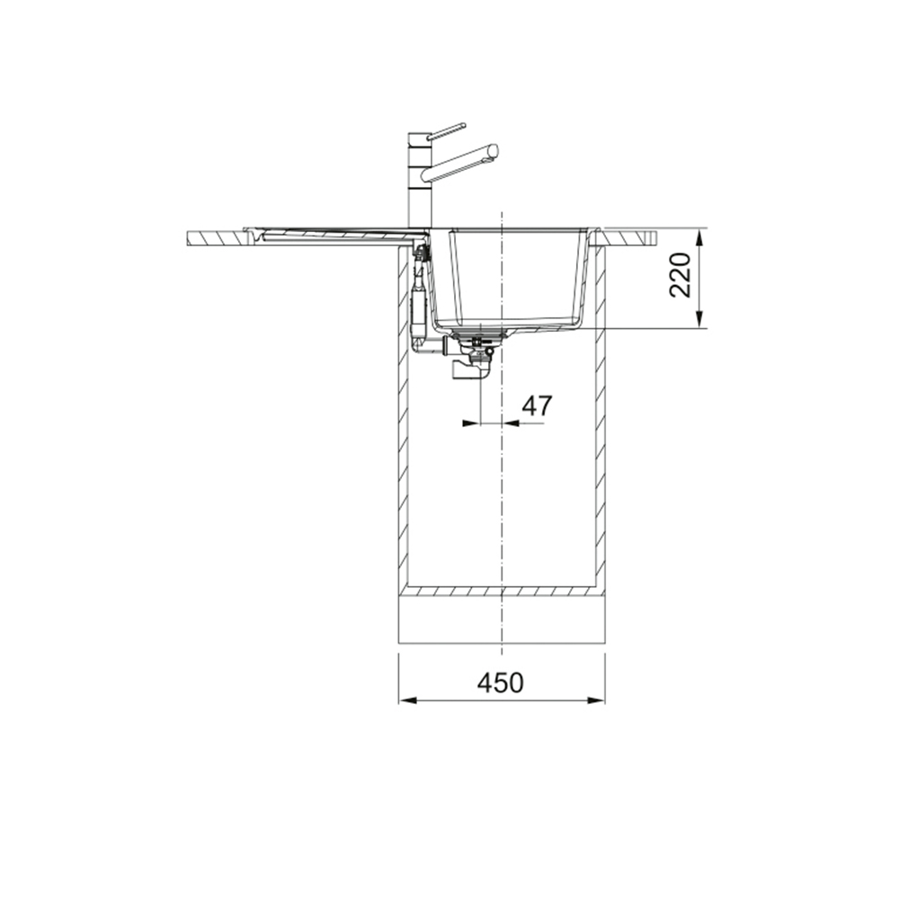 Sudoper Franke Urban 2.0 UBG 611-78 A crni 114.0682.564