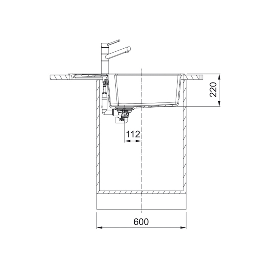Sudoper Franke Urban 2.0 UBG 611-78 XL Crni 114.0682.570