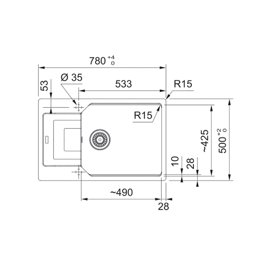 Sudoper Franke Urban 2.0 UBG 611-78 XL Crni 114.0682.570